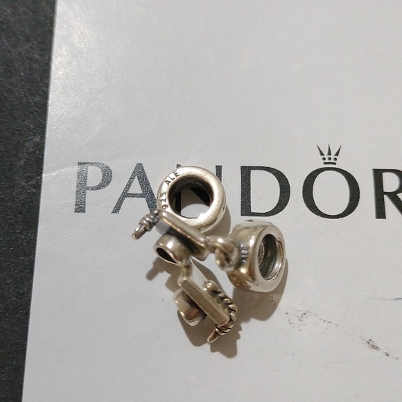 PANDORA Silver Hanging GRADUATION Hat/Cap Dangle Charm 790270, Set of 2 - Picture 2 of 5